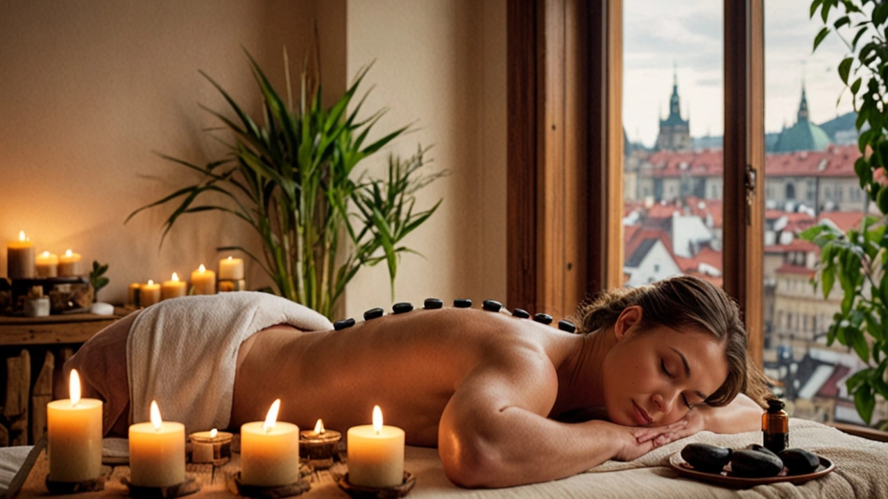 Tajemství masáže lávovými kameny v Praze: Relaxace a léčba v jednom
