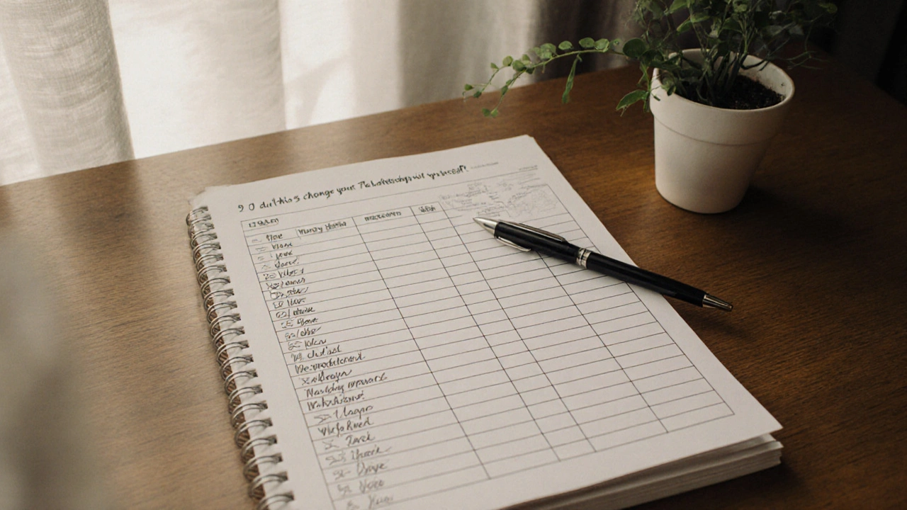 Ručně vyplněná tabulka s hodnocením klientů a jejich zkušenostmi.